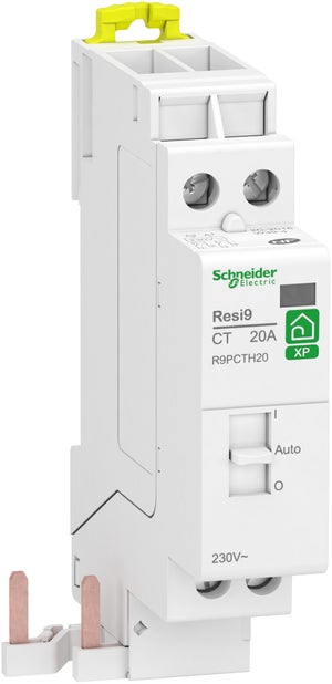 Contacteur électrique modulaire domestique pour chauffe-eau en tarif heures  creuses 220V bipolaire 25A 