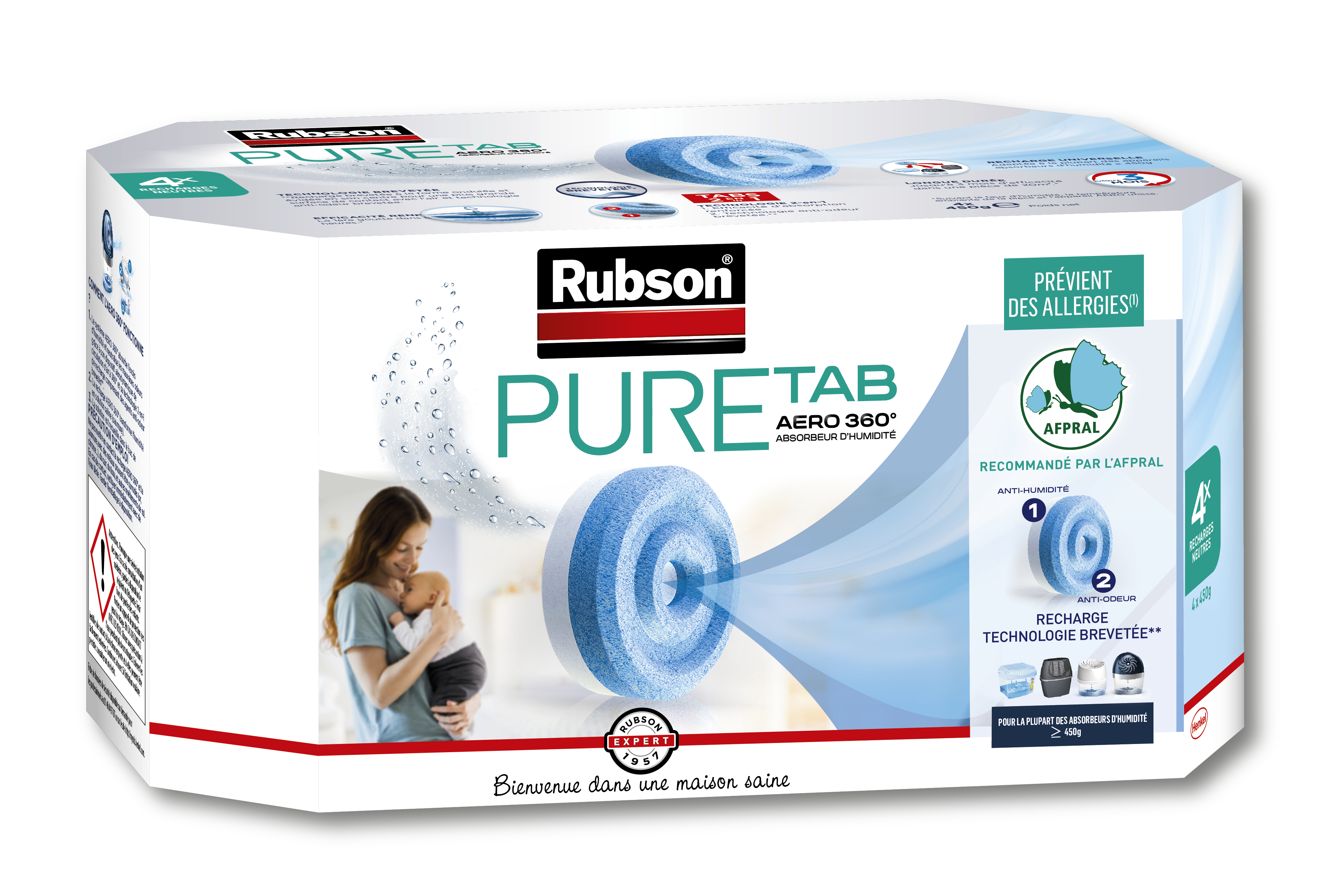 RUBSON - Rubson 2 recharges absorbeur d'humidité Aero 360° anti, rubson aero  