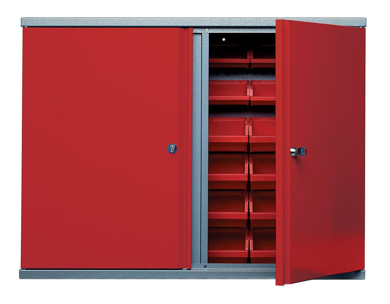 Armoire de rangement avec 36 boîtes à becs en métal rouge KUPPER 80 cm