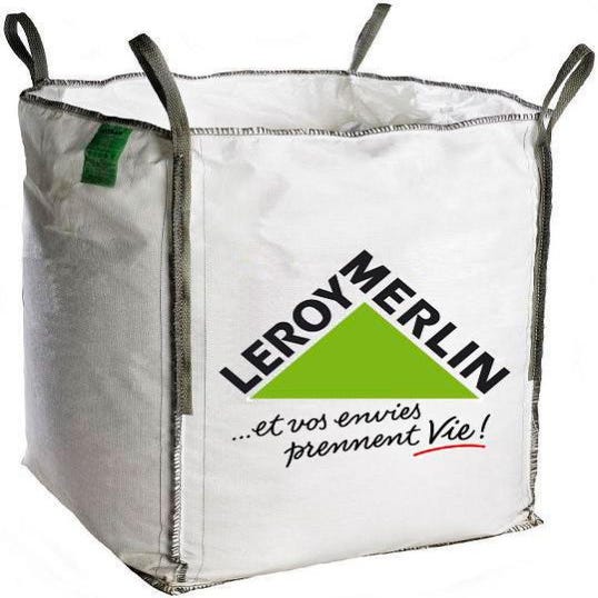 Big bag sac à gravats en polypropylène 1500 kg blanc