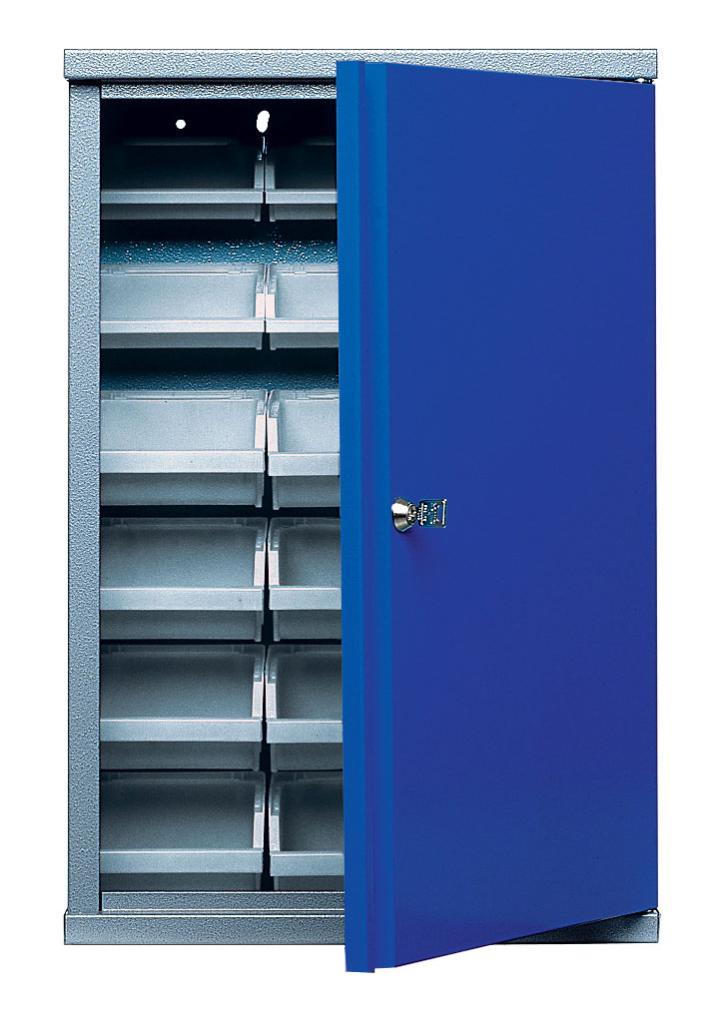 Armoire de rangement avec 18 boîtes à becs en métal bleu KUPPER 40 cm 1