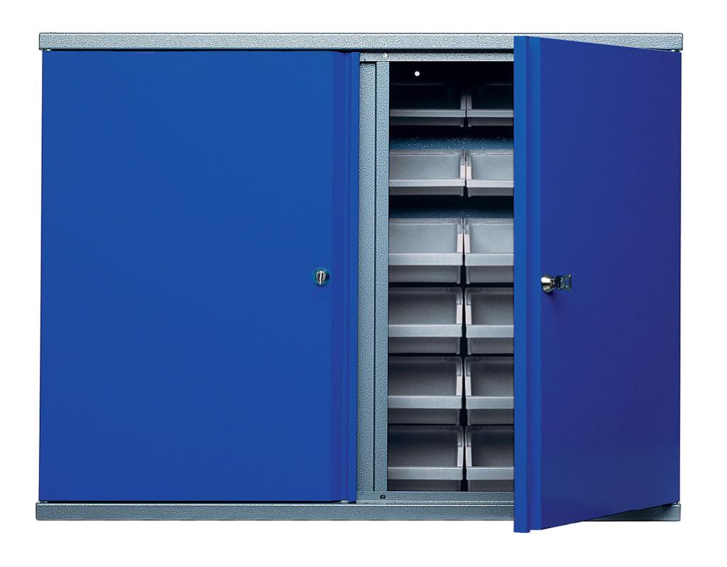 Armoire de rangement avec 36 boîtes à becs en métal bleu KUPPER 80 cm 2