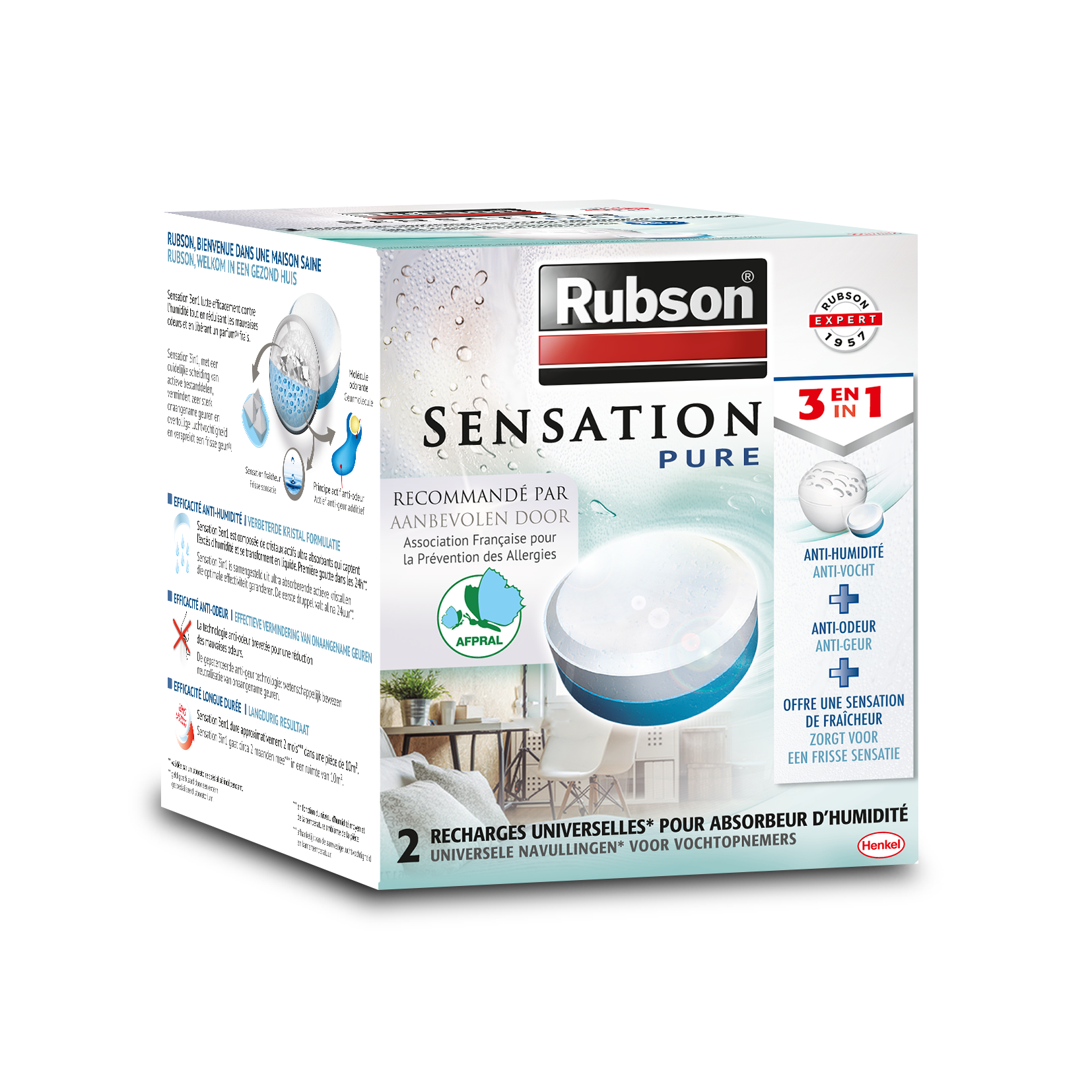 RUBSON Recharges ultra absorbantes pour absorbeur d'humidité x2