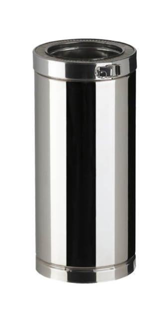Tuyau De Cheminée Double Paroi Isolée Inox Dn 80/130 L 1 M