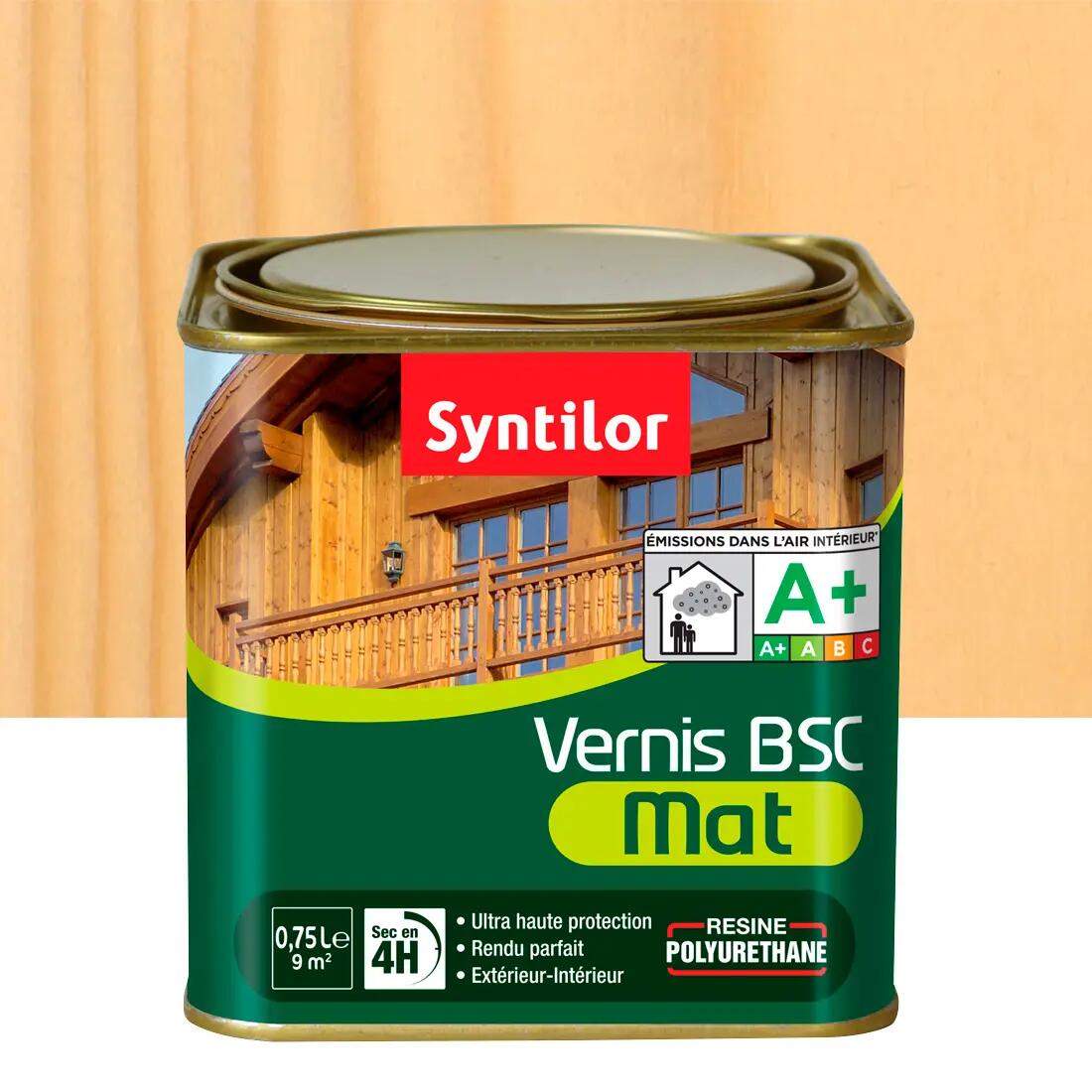 Vernis pour bois extérieur SYNTILOR Bsc incolore mat 0.75 l