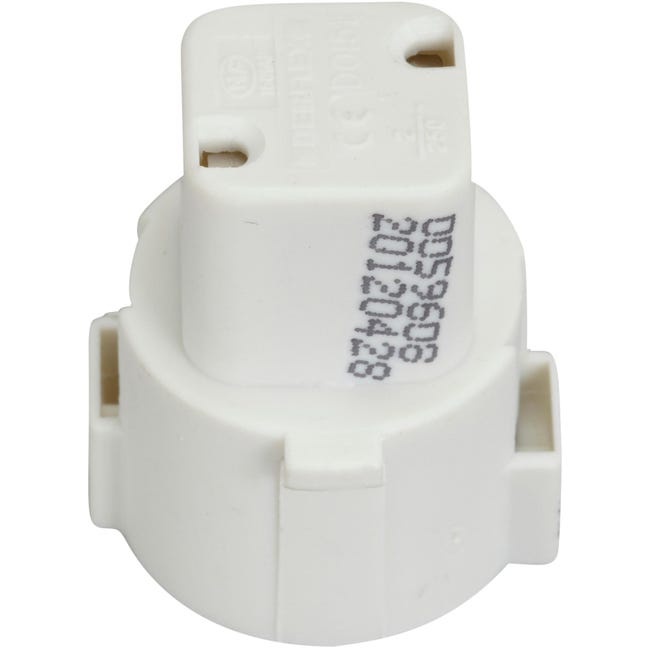 Douille électrique b22 automatique polycarbonate blanc DEBFLEX