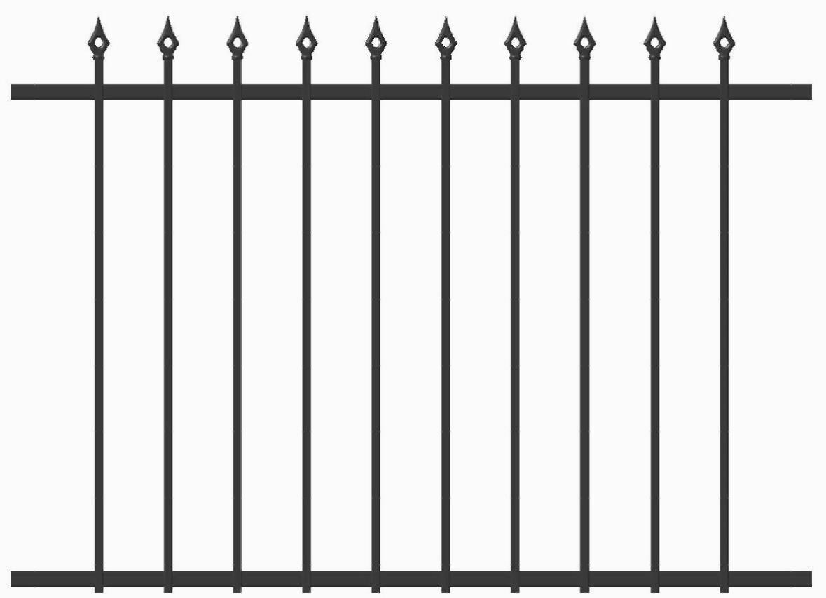 Clôture acier galva à peindre Durandal, H.108 x l.150 cm Leroy Merlin