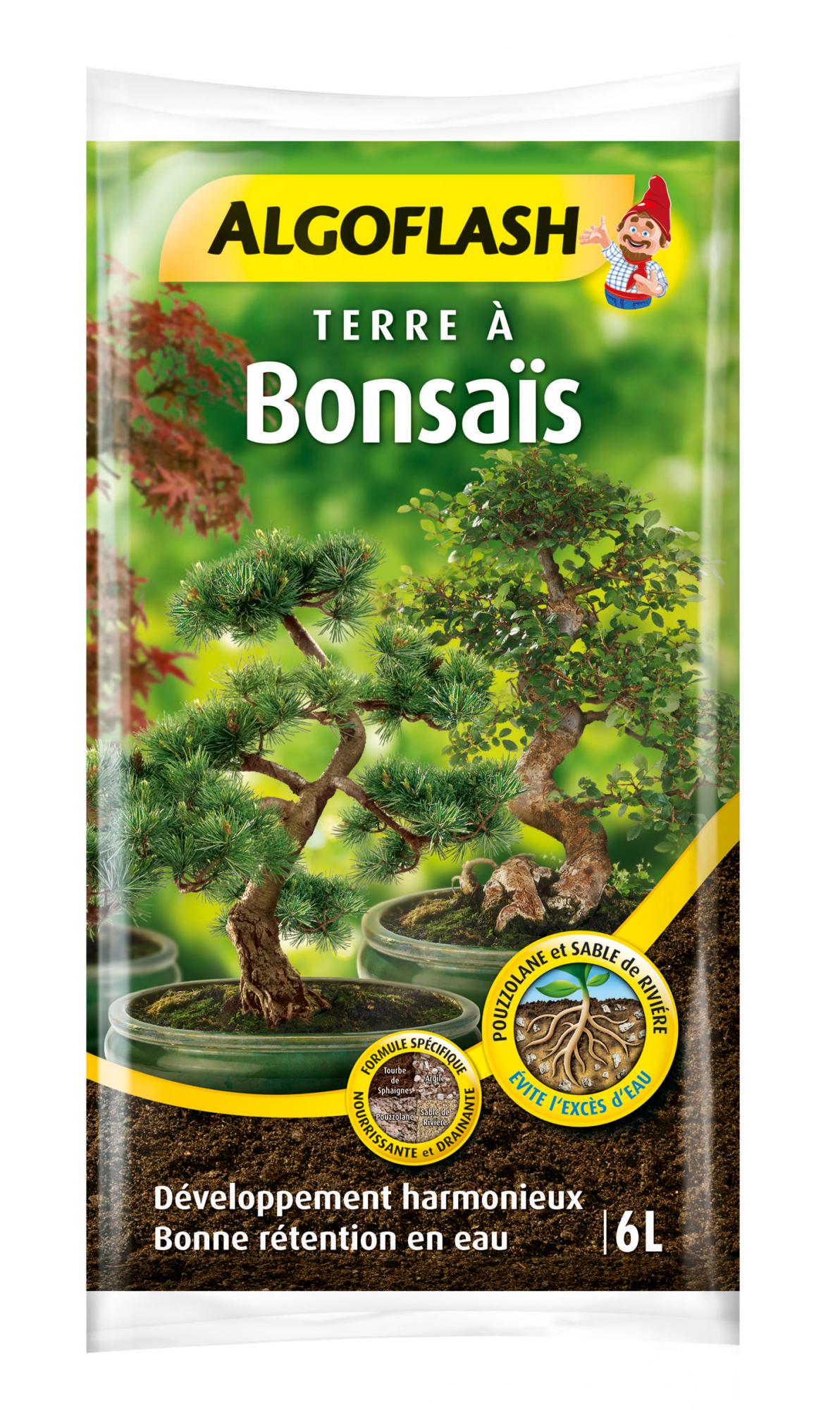 Terreau bonsaï ALGOFLASH, 6 l