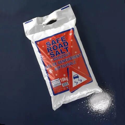 Kit bac à sel non cadenassable 180 L + 1 sac de sel de déneigement 10 kg 