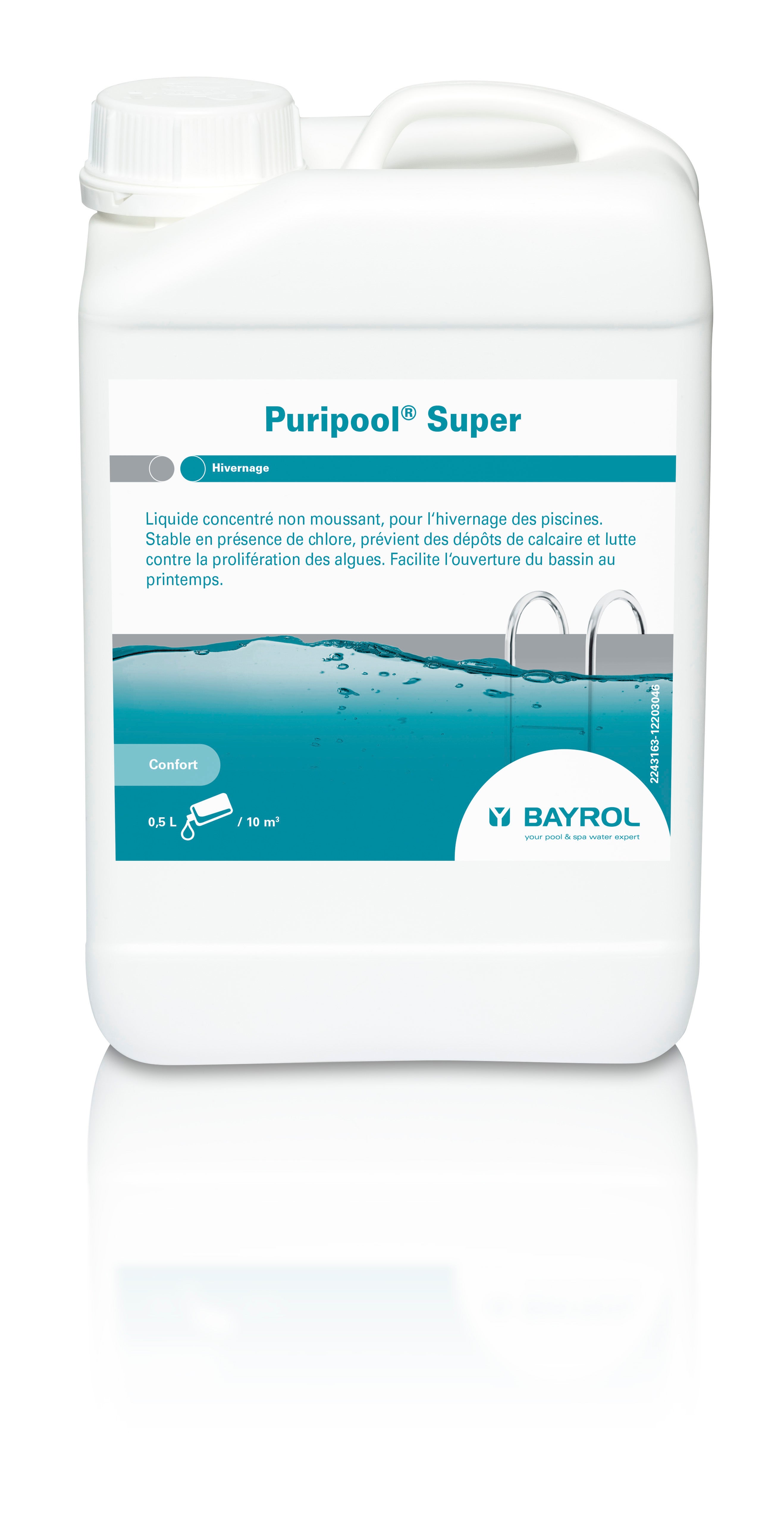 Puripool 20L concentré liquide pour l'hivernage BAYROL Produits d'entretien  de piscine