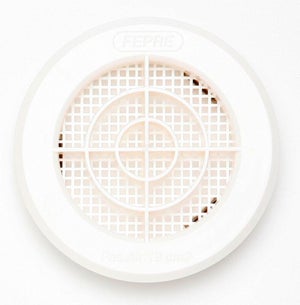 Grille de ventilation ronde à lamelles avec moustiquaire - Acier