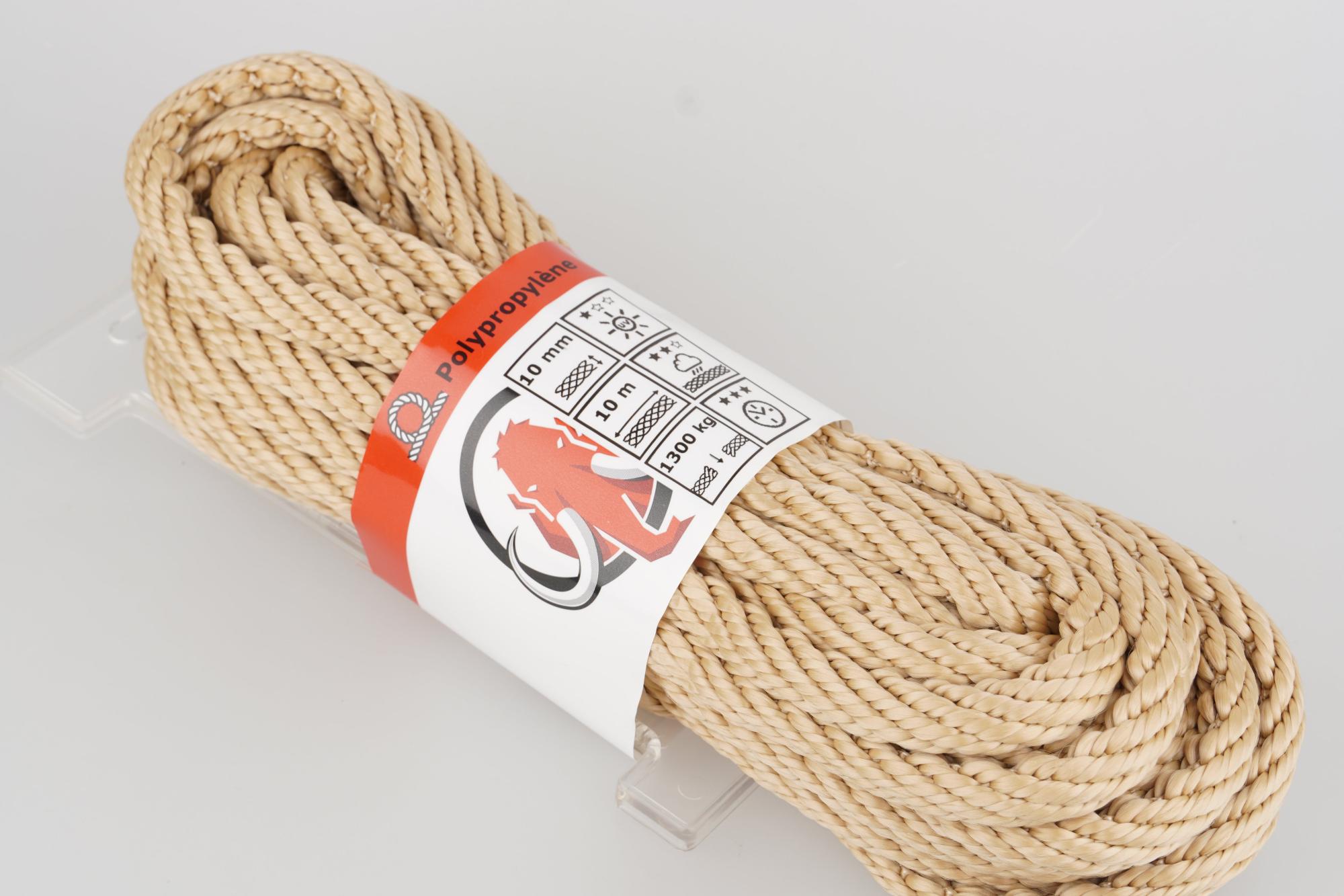 Corde Polypropylène 10mm X 40m - Verte - Résistance 1.35 Tonne - Par Corderies Tournonaises