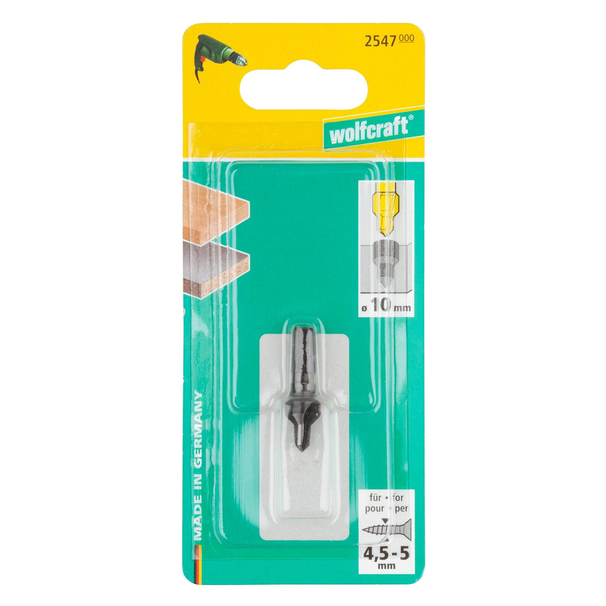 Foret-Fraise Wolfcraft Pour Plaque De Plâtre ø8mm - Pour Contours Et Chevilles, Longueur 70mm