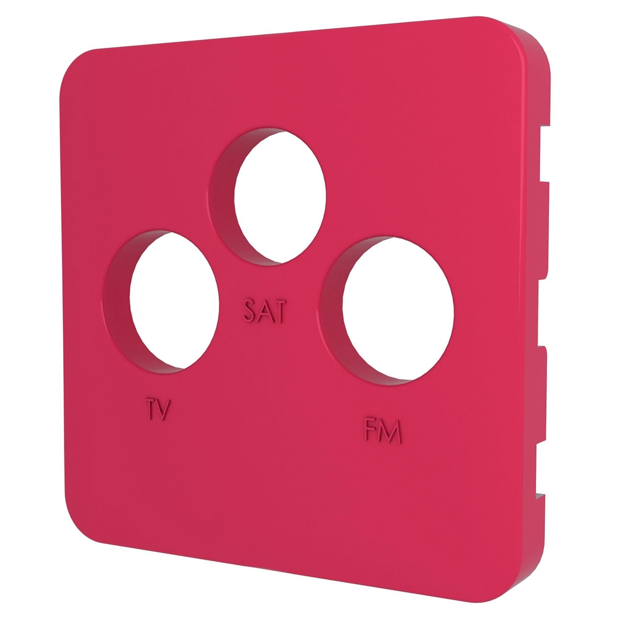 Cache prise tv / fm / sat Cosy, LEXMAN rose shocking n°3 mat Leroy Merlin