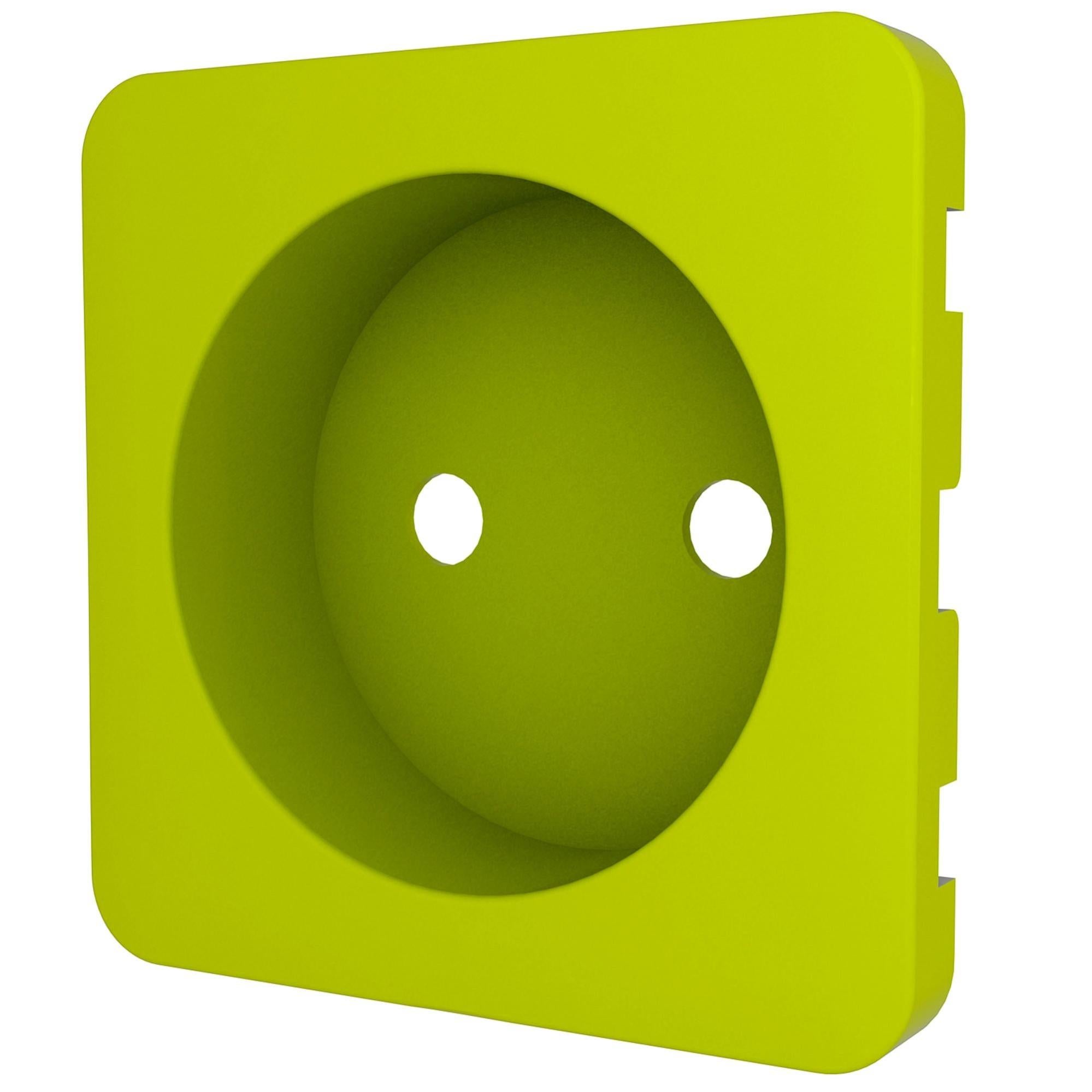 Cache prise sans terre Cosy, LEXMAN jaune anis n°3 mat Leroy Merlin