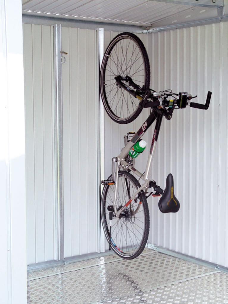 Rangement du vélo: Porte vélo mural sur rail en acier