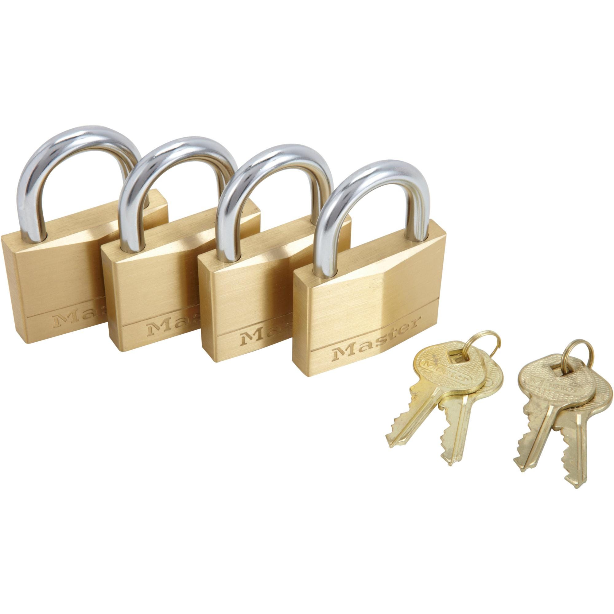 Master Lock 604EURD Cadenas à Combinaison à 4 Chiffres en Aluminium et  Finition Laiton, Doré, 8,1 x 4 x 1,8 cm : : Mode