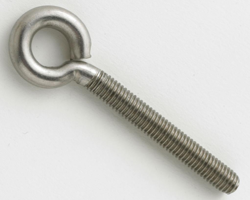 Crochets pitons à visser avec anneau 4 mm en Acier inox x20 - Perles & Co