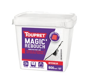 Enduit de finition Magic'liss express, kit de 1.5kg + spatule TOUPRET