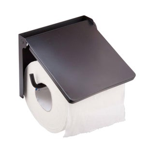 KROCEO Porte-papier toilette noir en acier inoxydable pour 6