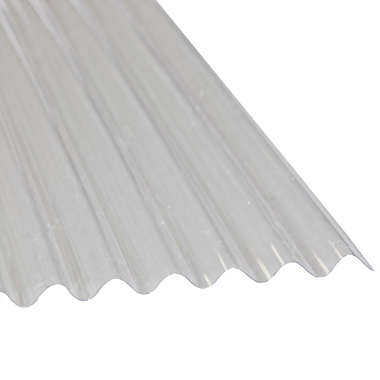 Plaque de toiture petite onde polyester translucide l.0.9 x L.2 m