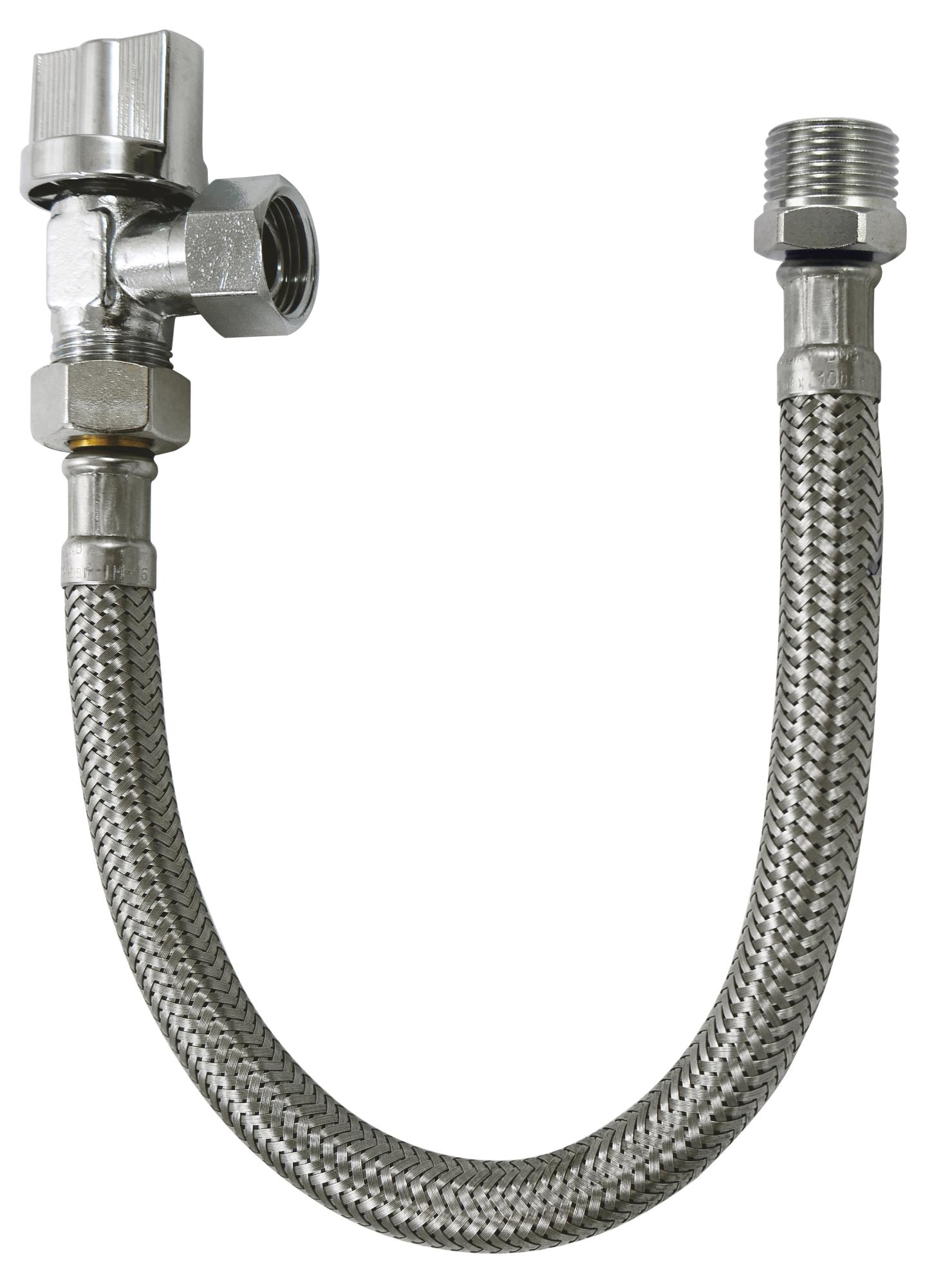 Kit robinet d'arrêt WC, flexible et joint QUICK PLOMBERIE