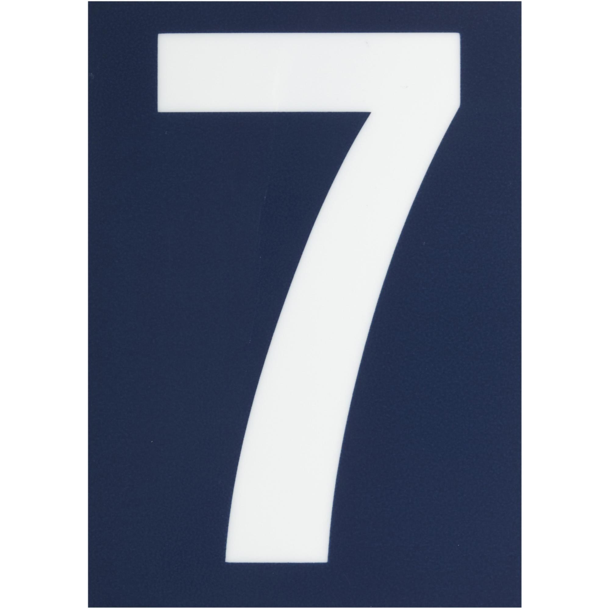 Chiffre 7 adhésif bleu en plastique NOVAP L.9 cm x l.6.5 cm Leroy Merlin