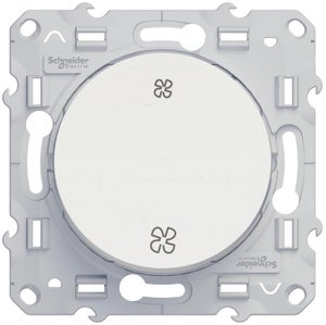 Bloc interrupteur simple EnOcean Bluetooth® Low Energy blanc complet  compatible ODACE® 1 touche