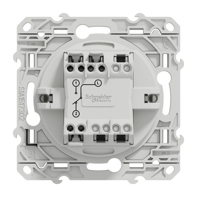 Interrupteur simple avec voyant lumineux étanche IP44 Blanc WNT100CS01  Cedar Schneider - Cdiscount Bricolage