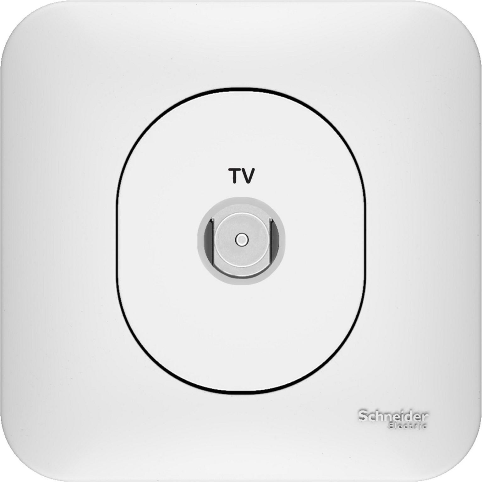 Schneider Electric S520445 Prise TV Odace Blanc - Mécanisme Encastré
