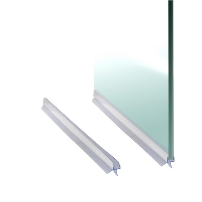 GEB - Joint bas de porte de douche, translucide, pour verre 5 à 8mm réf  512369