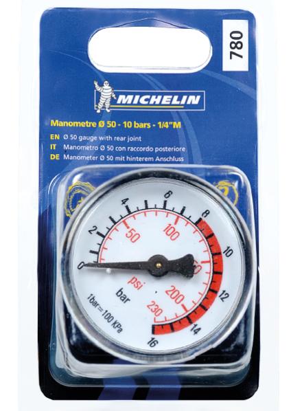Manomètre 50 mm pour compresseur MICHELIN 1126001529, pression max de 10  bars