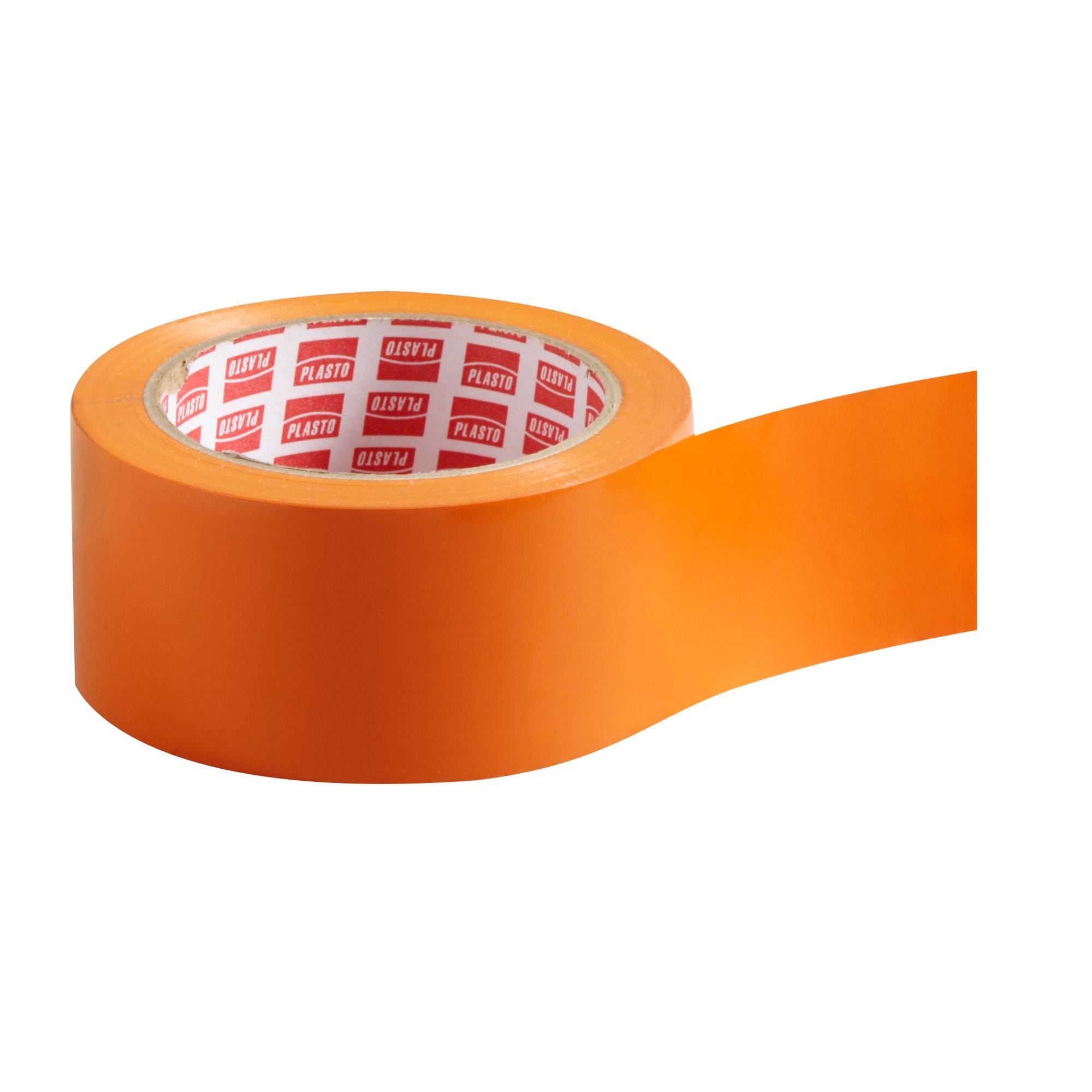 Rouleau adhésif PLASTO multi-usage orange, 50 mm x 33 m