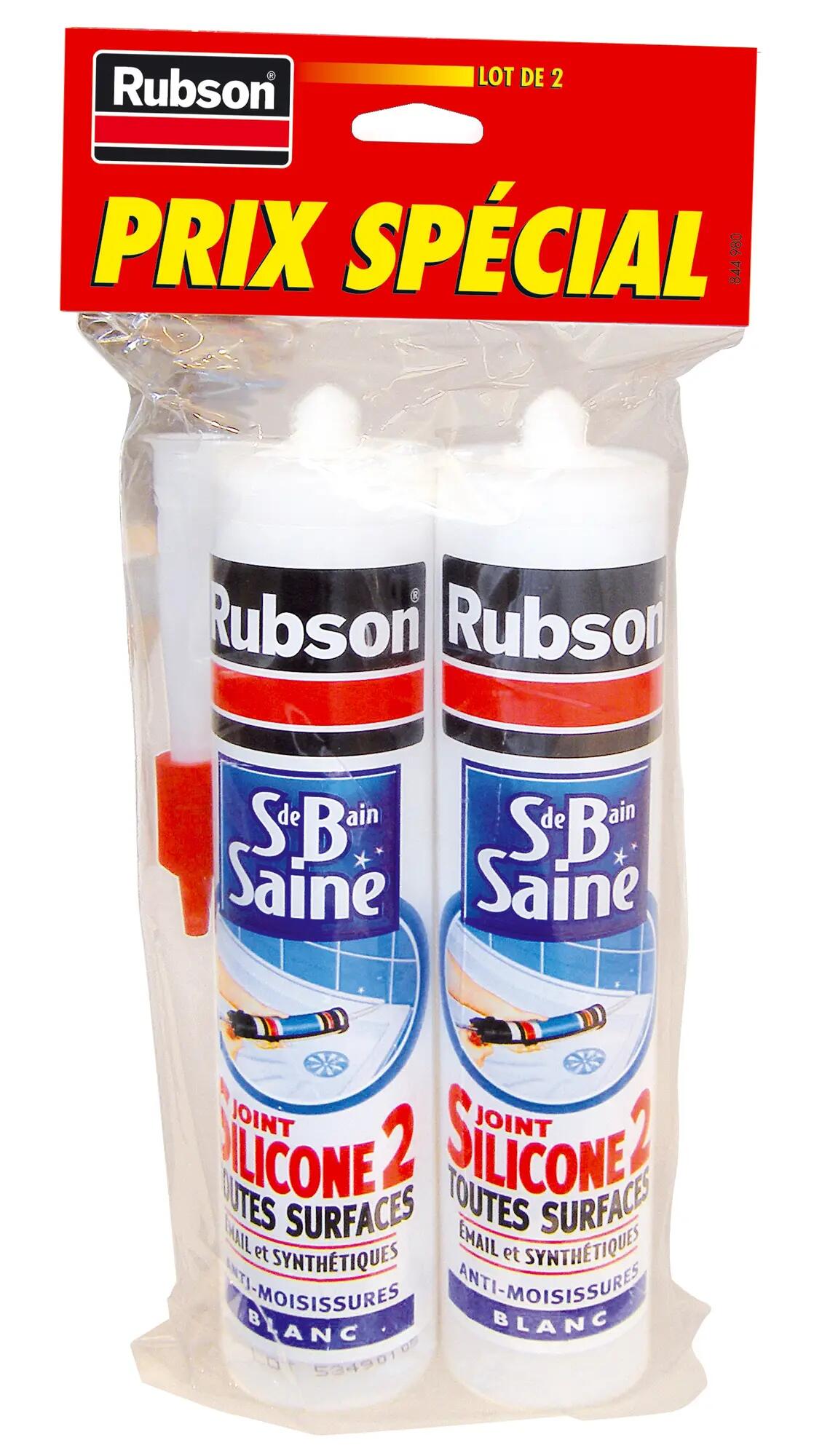 Silicone bain & cuisine blanc RUBSON : la cartouche de 200 ml à