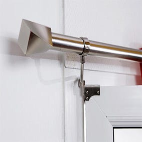 Support tringle à rideau Glam, 20/28 mm chrome brossé INSPIRE