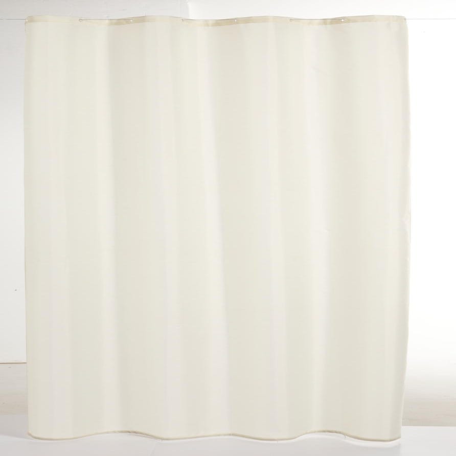 Rideau de douche en textile white n° 0 L.120 x H.200 cm, HAPPY SENSEA