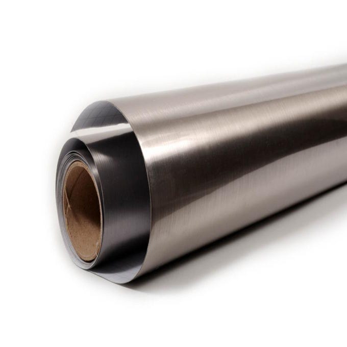 Feuille mélamine adhésive aluminium, L.215 x l.90 cm