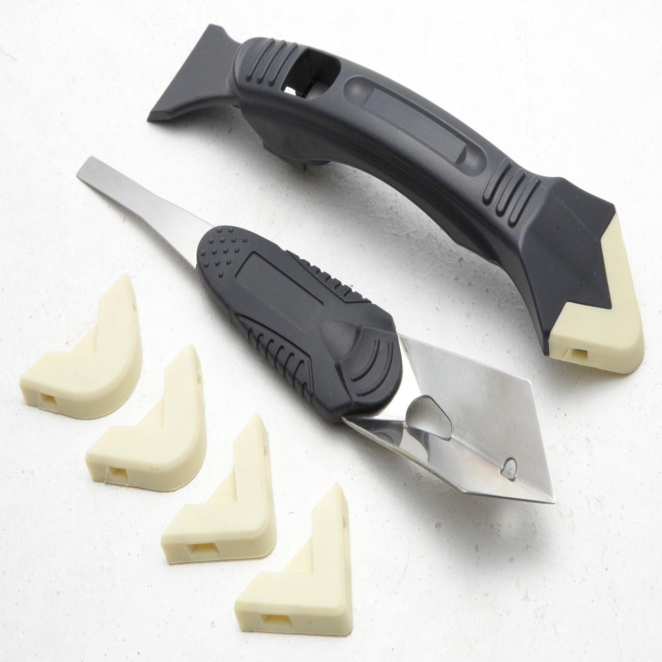 STONE REEF Lisseur de joints en silicone professionnel - [5 pièces avec  boîte de rangement] - Raclette en silicone, spatule en silicone, extracteur  de joints en silicone. : : Cuisine et Maison