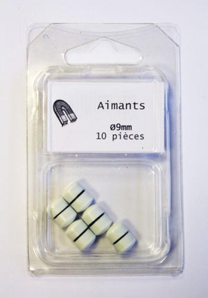 Petits aimants auto-adhésifs à pois ronds de 19 mm, 32 pièces