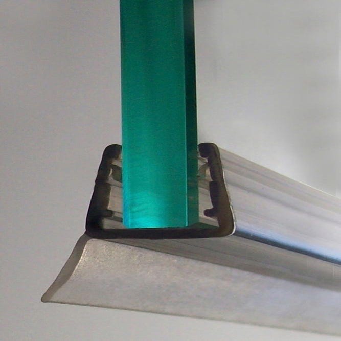 Joint d'étanchéité bas horizontal pour pare-baignoires, 100 cm, transparent  pour verre 4-5 mm