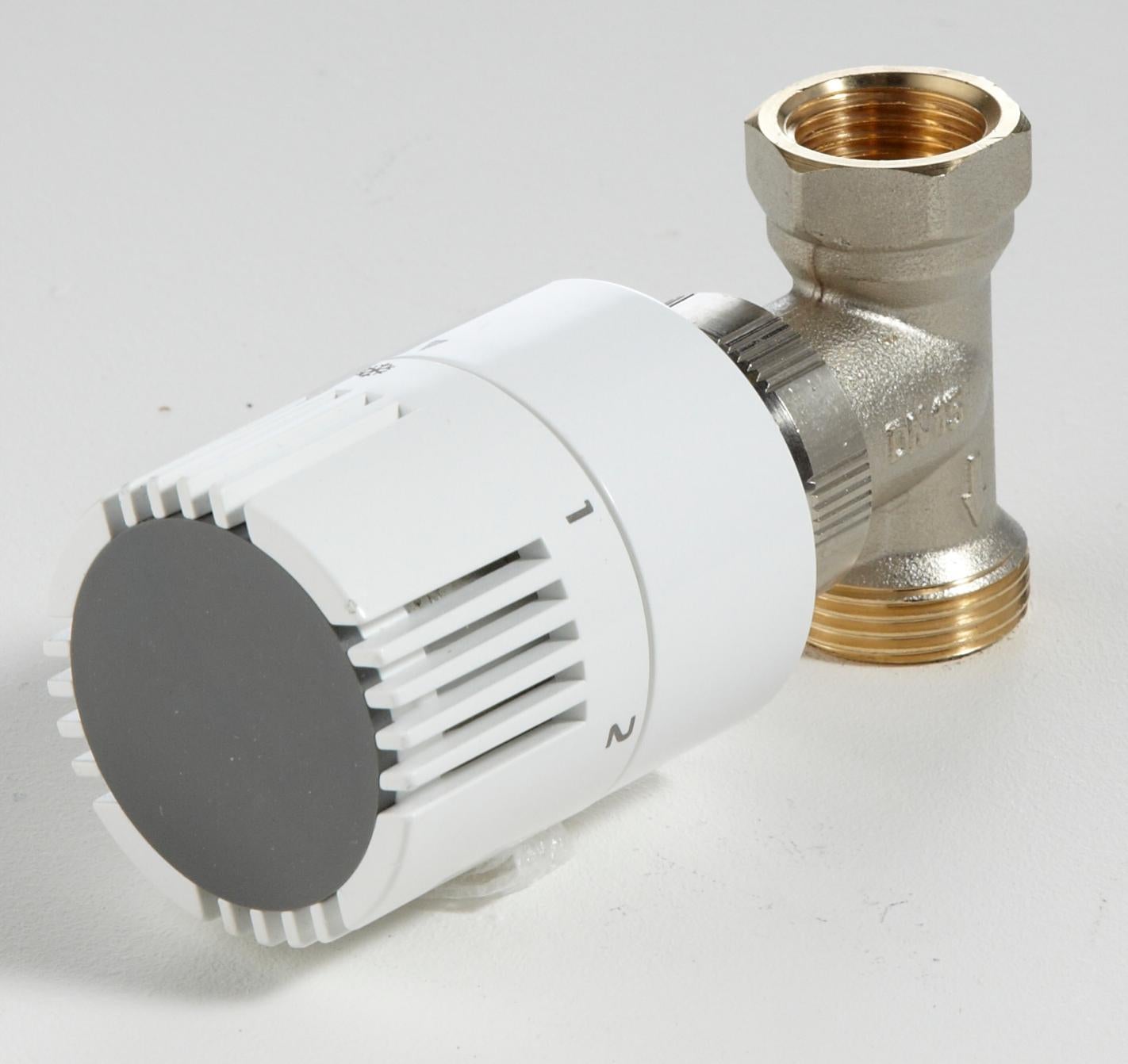 thermostatique droit 15/21 mâle / femelle laiton nickelé ECOPRO Leroy Merlin