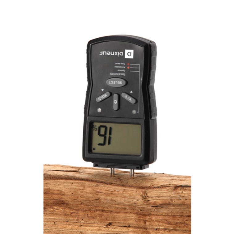 Testeur d'humidité du bois Testeur d'humidité du bois à deux aiguilles  Tester une variété de tests de bois Plage de précision 0-99,9% Outils de  travai