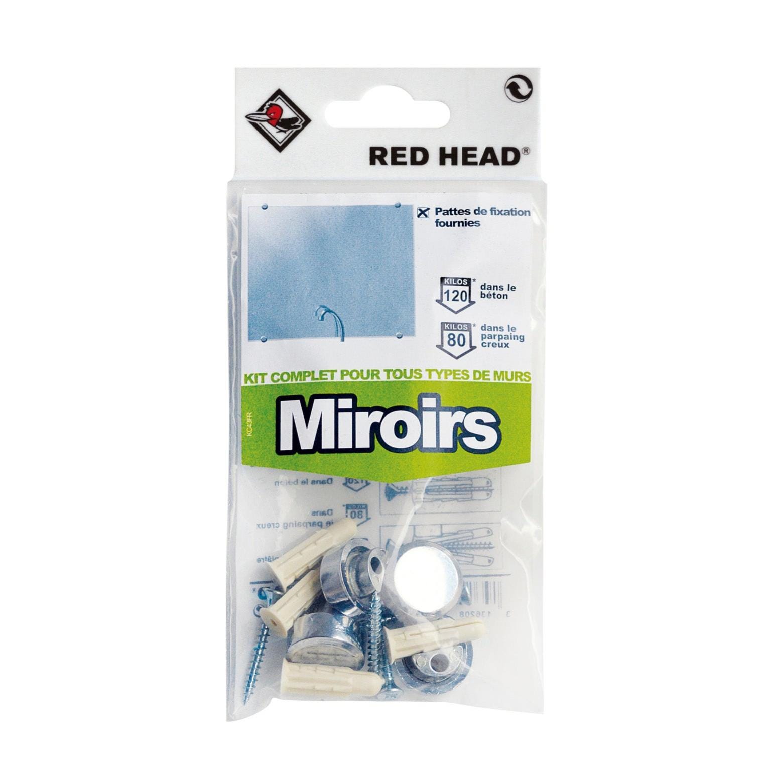 RED HEAD Kit pince et chevilles en métal RED HEAD pas cher 
