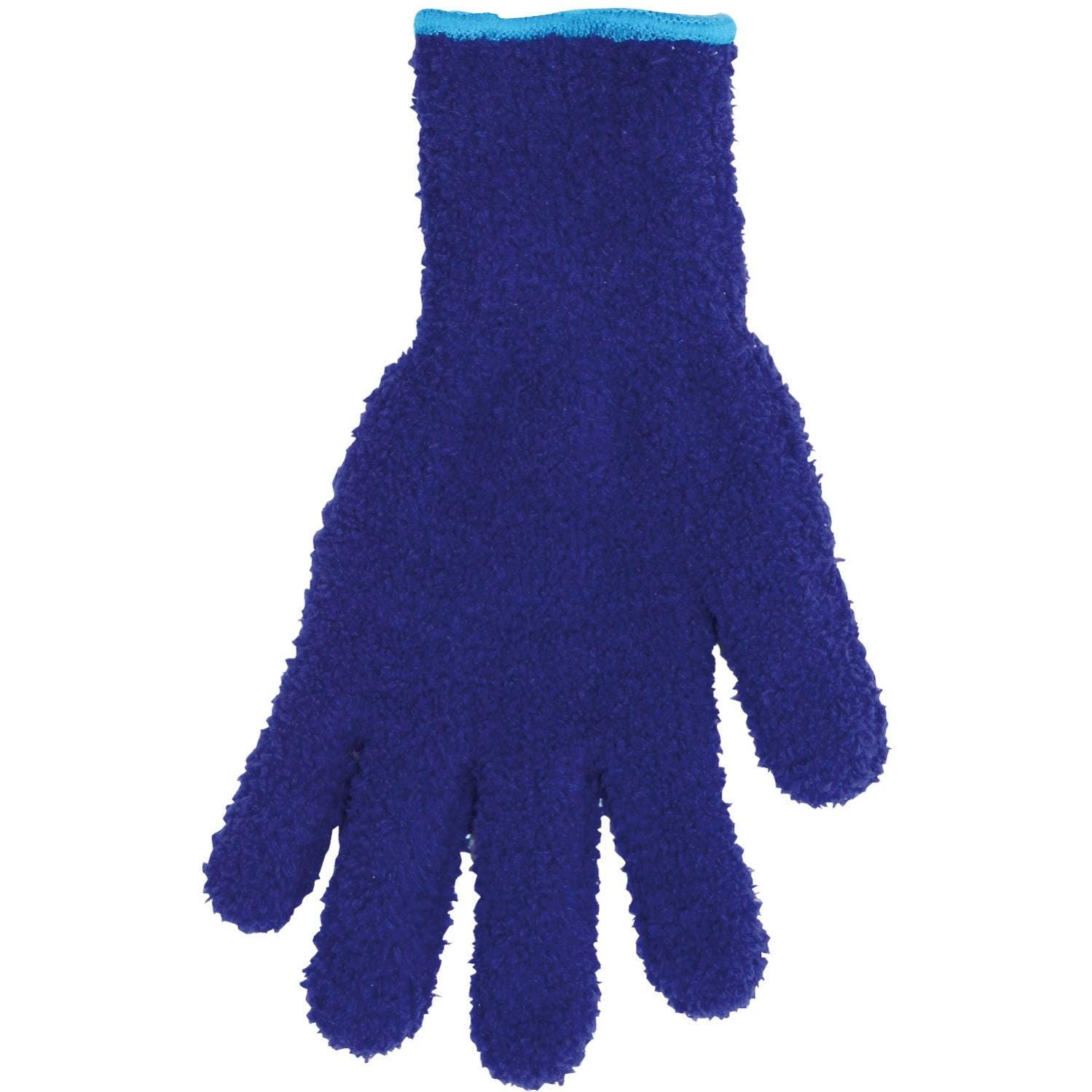 1 paire de gants de nettoyage en microfibre avec 1 gant de dépoussiérage  double face en microfibre souple sans perte gants anti-poussière pour