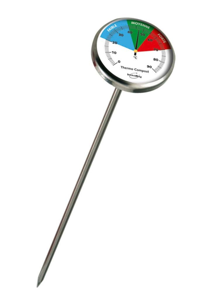 Compost Thermomètre Thermomètre de sol Jardin Premium en acier inoxydable Thermomètre bimétal pour Backyard compostage 50,8 cm 