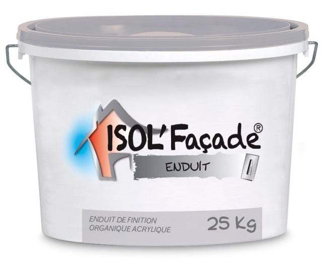 Enduit ribbé Isol'façade 1.5 mm, 25 kg | Leroy Merlin