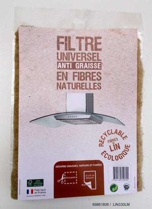 Filtre anti-graisse rectangulaire à découper pour hotte 95400/1 HOME  EQUIPEMENT : le filtre à Prix Carrefour