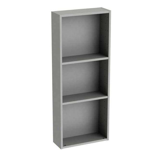 Caisson + 2 tablettes incluses SPACEO Home, anthracite H.100 x l.40 x P.15 cm | Leroy Merlin