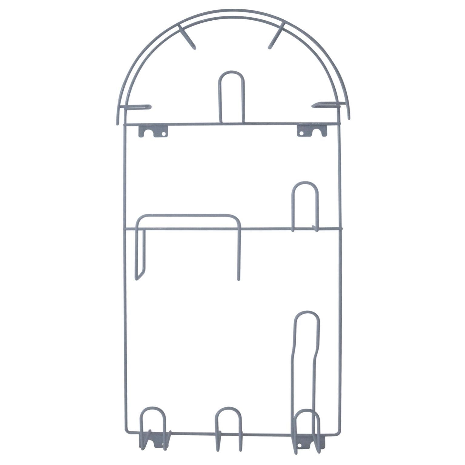 Porte-aspirateur à suspendre gris H.60 x l.29 x P.7 cm