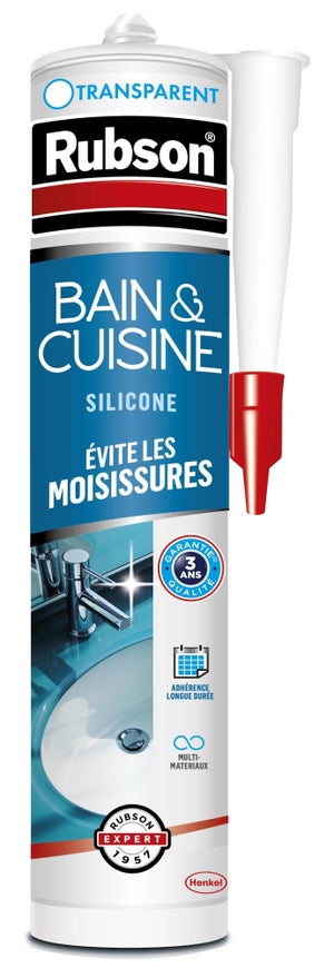 Silicone Bain et cuisine RUBSON, transparent, 280 ml
